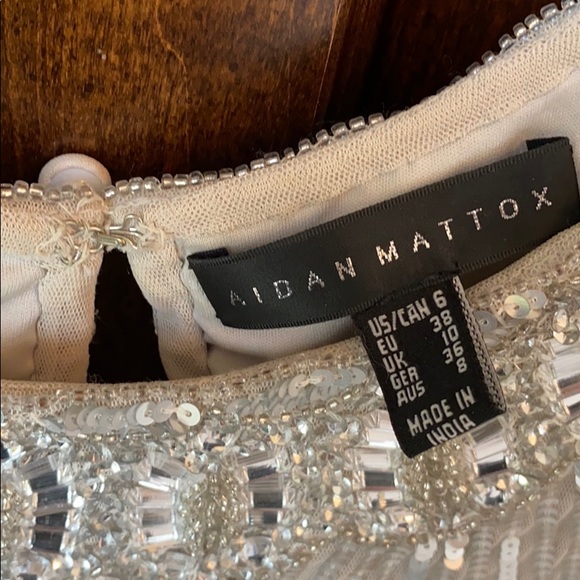 Aidan Mattox Sleeveless Beaded Sequin Sheath Dress - Picture 10 of 13